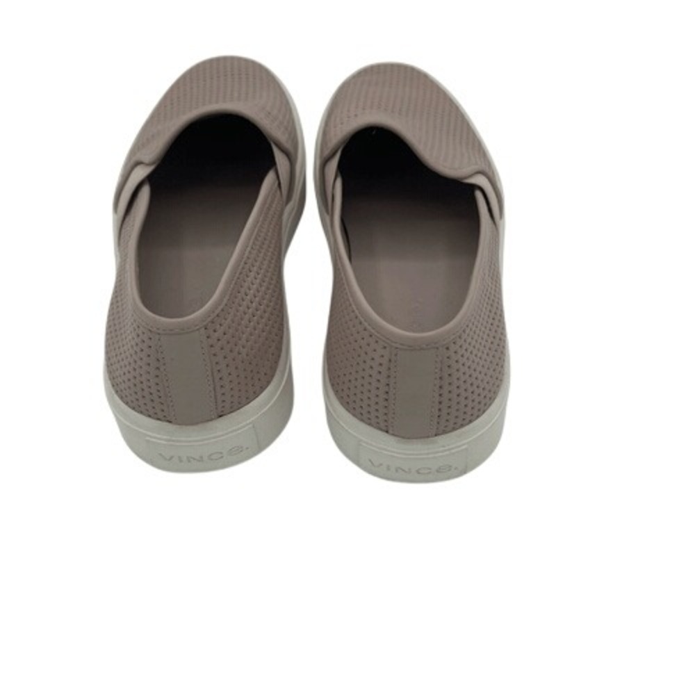 Vince Blair Taupe Perforated Leather Slip-On Sneakers Women's Size 5 - Picture 4 of 8